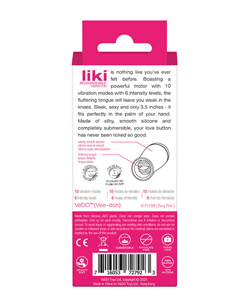 Vedo Liki Rechargeable Flicker Vibe Product Image.