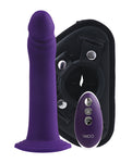 VeDO Diki 搭配安全帶振動假陽具 - 深紫色