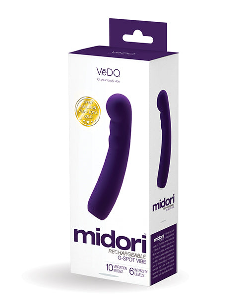 Vedo Midori Deep Purple G Spot Vibe: Rechargeable Luxury Pleasure Product Image.