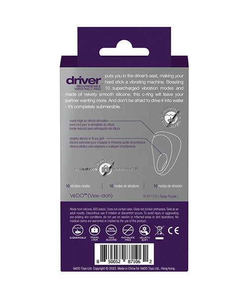 Vedo Driver 充電 C 環：隨時享受強烈樂趣 Product Image.