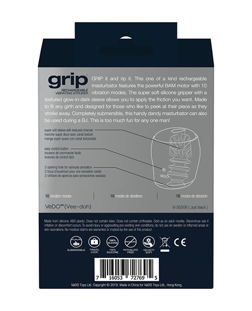 VeDO Grip 充電振動套 - 純黑色 Product Image.