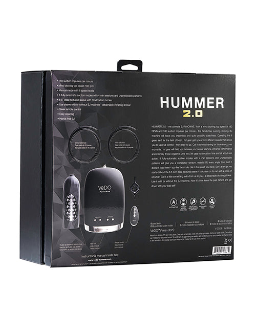 VeDO Hummer 2.0 黑色自慰器 – 終極愉悅體驗 Product Image.