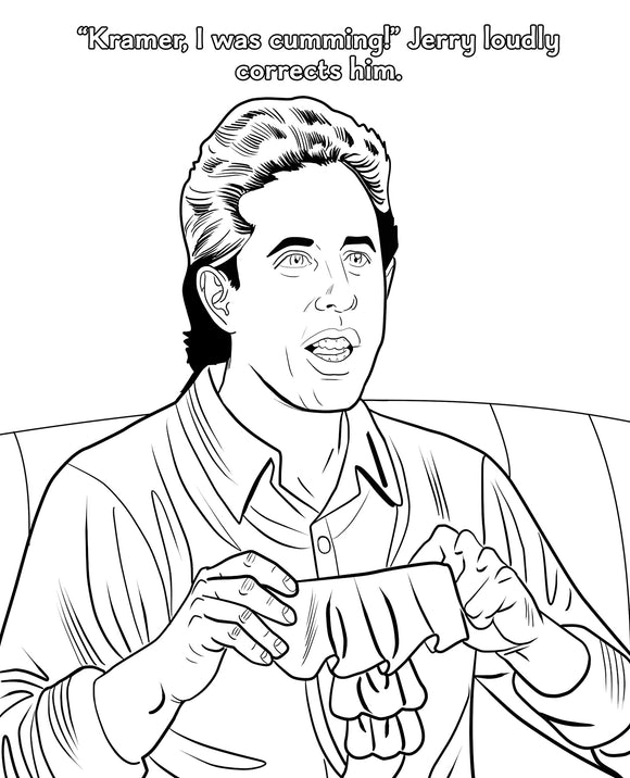 Sexfeld Porn Parody Colouring Book Product Image.