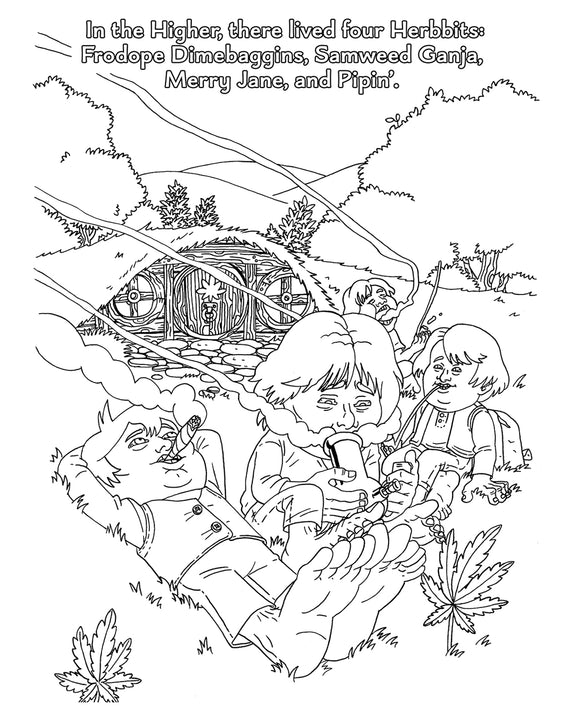 The Lord of the Smoke Rings Colouring Book Product Image.