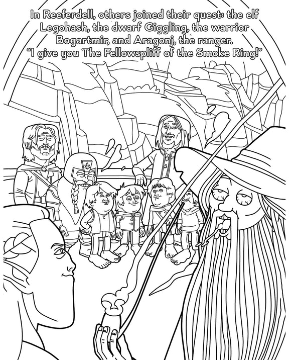 The Lord of the Smoke Rings Colouring Book Product Image.