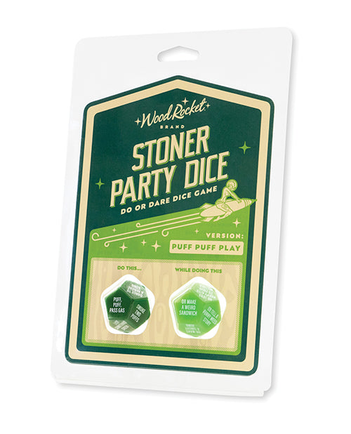 Juego de dados Wood Rocket Stoner Party - Verde: enciende la diversión de la amistad Product Image.