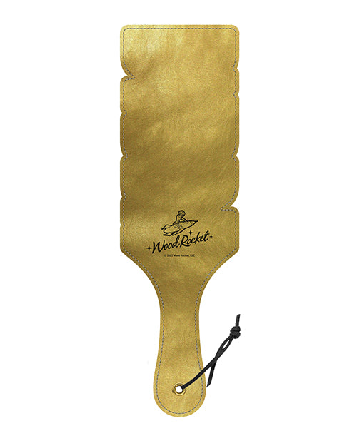 Black/Gold Daddy Paddle: Luxurious Sensory Thrills Product Image.
