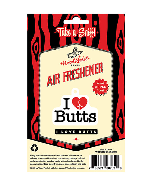 Ambientador Wood Rocket I Love Butts - Manzana Product Image.