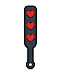 Wood Rocket Sex Toy Hearts Paddle Pin - Negro/Rojo: Un abrazo juguetón de nerviosismo y encanto