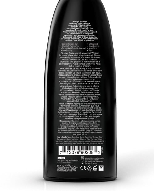 Lubricante a base de agua Wicked Sensual Care Aqua Sensitive - Hipoalergénico y nutritivo para la piel Product Image.