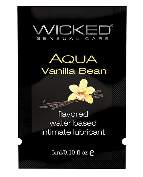 Wicked Aqua Vanilla Bean Flavour Water-Based Lubricant Product Image.