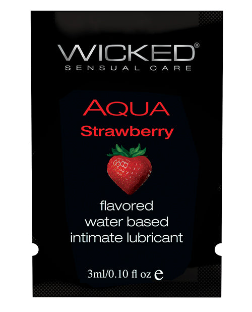 Lubricante a base de agua con sabor a vainilla Wicked Aqua Product Image.