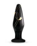 Secret Kisses Luxury Black/Gold Handblown Glass Plug