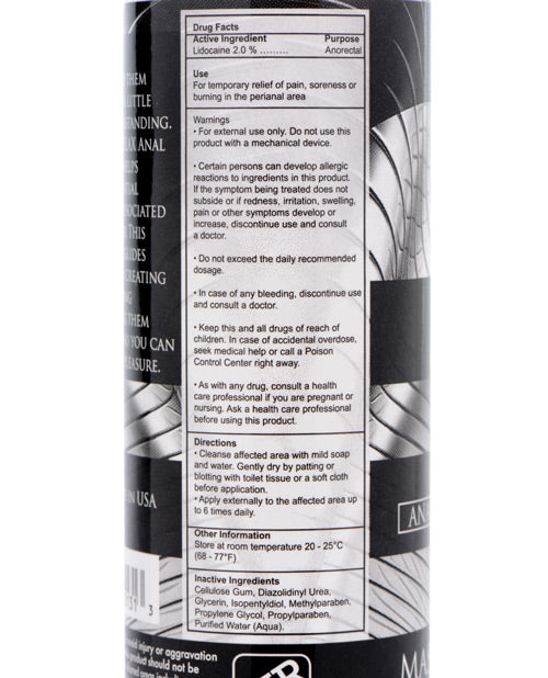 Master Series Ass Relax Desensitizing Lubricant Product Image.