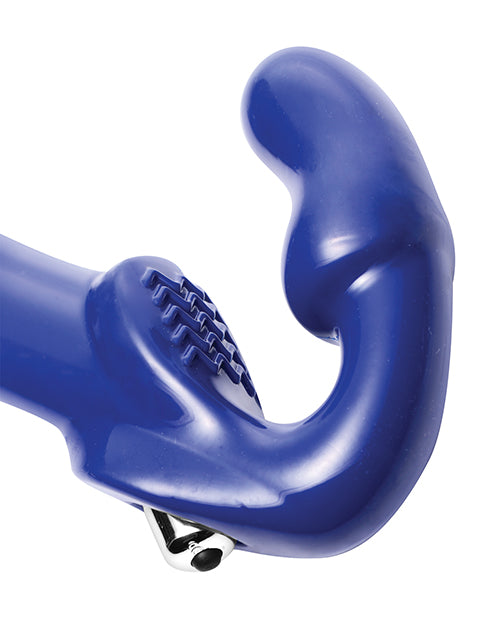 Revolver II Blue G-Spot Dildo - Seamless Strapless Pleasure Product Image.