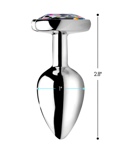 Bootysparks Rainbow Prism Heart Anal Plug Product Image.