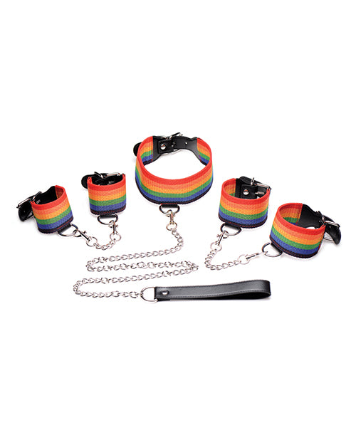 Master Series Kinky Pride Rainbow Bondage Set Product Image.