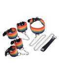 Juego de bondage arcoíris Master Series Kinky Pride