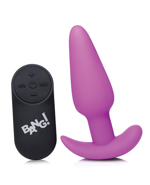 Bang! 21x Vibrating Silicone Butt Plug with Remote - Ultimate Pleasure Experience Product Image.