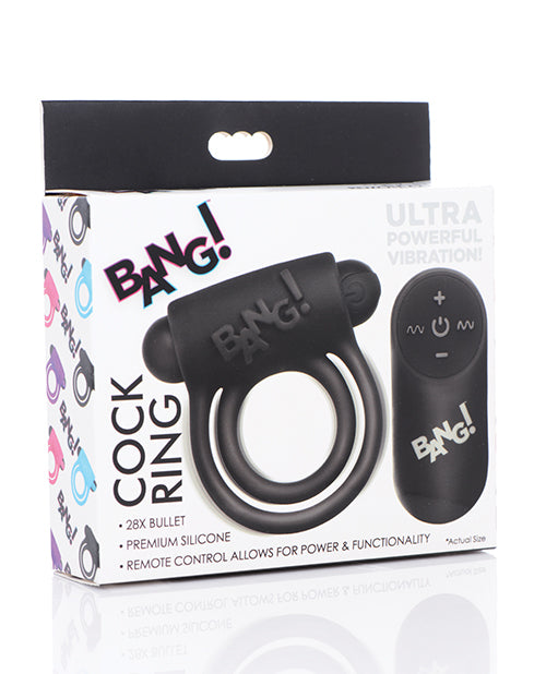 Bang! Remote Control Vibrating Cock Ring & Bullet Product Image.