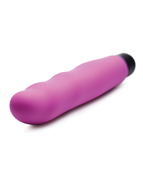 砰! XL 子彈頭和波浪形矽膠套 - 紫色：強烈振動、多功能設計、易於清潔 Product Image.