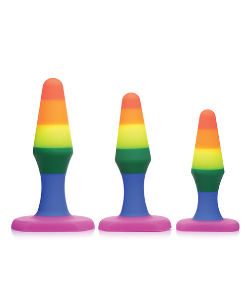 Colourful Silicone Anal Trainer Set Product Image.