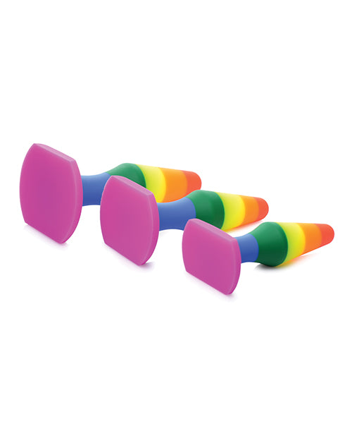Colourful Silicone Anal Trainer Set Product Image.