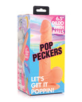 Pop Peckers 6.5" Realistic Dildo with Balls - Vibrant Purple