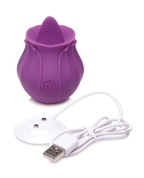 Inmi Bloomgasm Wild Violet 10X Licking Stimulator - Shower-Friendly Pleasure Product Image.