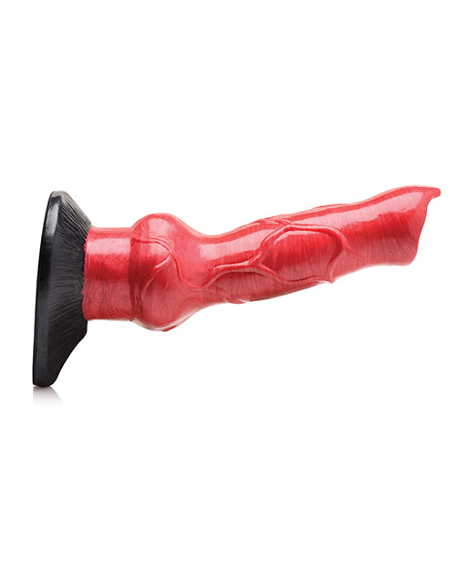 Consolador de silicona canino Hell-Hound - Rojo/Negro Product Image.