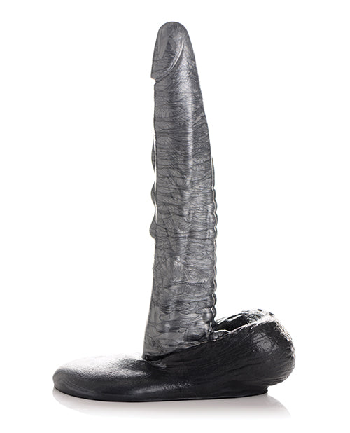 Creature Cocks The Gargoyle Rock Hard Silicone Dildo - Silver/Black Product Image.