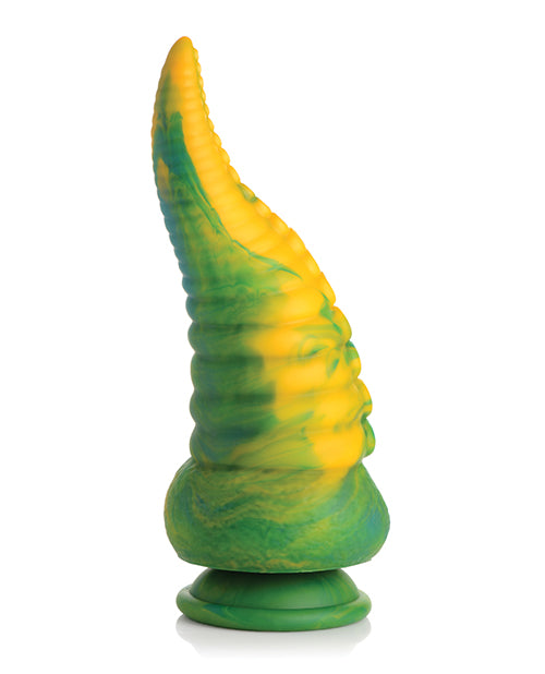 Enchanting Escape: Creature Cocks Monstropus Tentacled Monster Consolador de silicona - Verde/Amarillo Product Image.