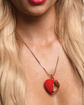 Charmed 10X Vibrating Silicone Heart Necklace 🌹
