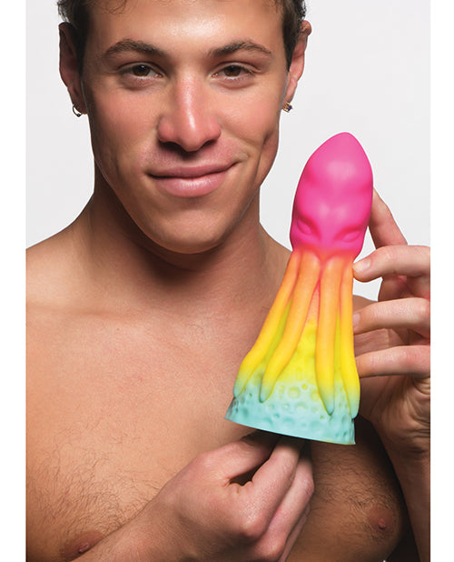 Creature Cocks King Kraken Rainbow Silicone Dildo: An Ocean of Ecstasy Product Image.