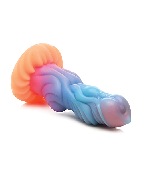 Éxtasis cósmico: Creature Cocks Alien Invader Consolador de silicona que brilla en la oscuridad Product Image.