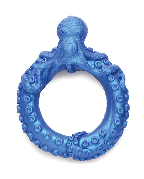 Creature Cocks Poseidon's Octo Silicone Cock Ring - Blue Product Image.