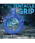 Anillo para el pene Octo de silicona de Creature Cocks Poseidon - Azul