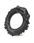 Anillo para el pene de silicona Caiman de Creature Cocks - Negro