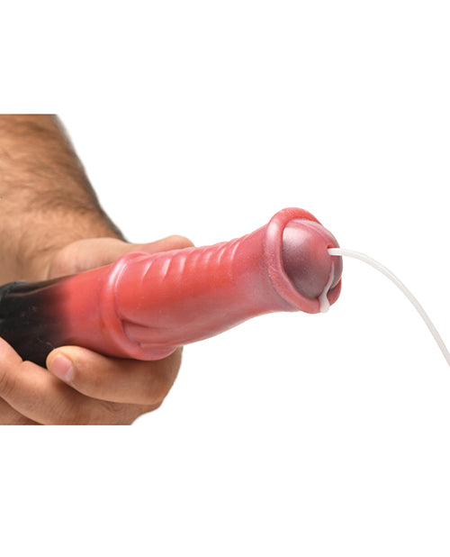 Creature Cocks Centaur Explosion Squirting Silicone Dildo - Black/Peach Product Image.