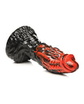 Consolador de silicona Creature Cocks Vulcan - Negro/Rojo