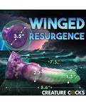 Creature Cocks Aqua Phoenix Consolador de silicona - Jade &amp; Purple Fantasy Pleasure