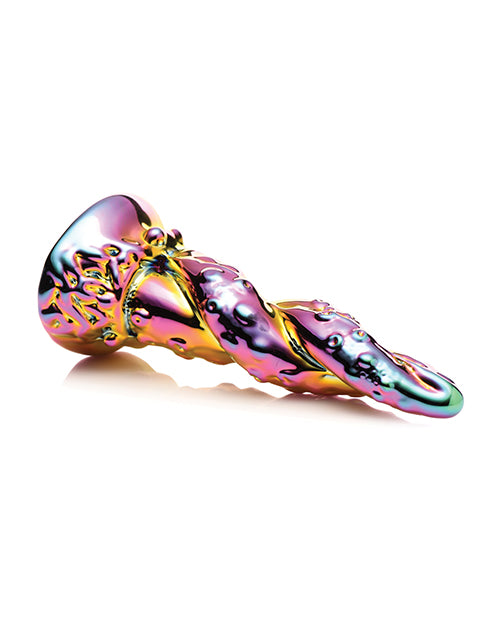 Creature Cocks Enchantress Rainbow Glass Dildo - Mesmerising Kraken Design Product Image.
