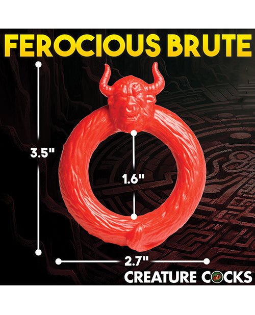 Creature Cocks Beast Mode Anillo de silicona para pene rojo Product Image.