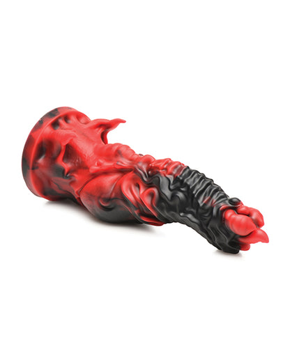 Creature Cocks Mephisto Silicone Dildo - Black/Red: Realistic, High-Quality, Striking