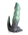 Creature Cocks Dickosaur Dinosaurio Consolador de silicona en negro/verde azulado