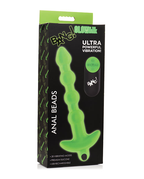 Shop for the Bang! Glow in the Dark 28X Remote Controlled Anal Beads at My Ruby Lips