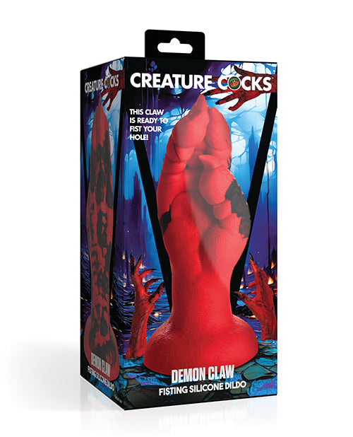 Creature Cocks Demon Claw Fisting Consolador de silicona - Rojo - featured product image.