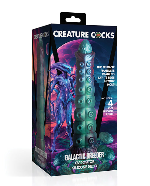 Shop for the Creature Cocks Galactic Breeder Ovipositor Silicone Dildo w/Eggs - Multi Color at My Ruby Lips