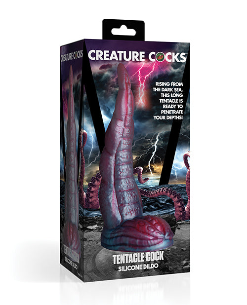 Creature Cocks Tentacle Cock Silicone Dildo - Red/Blue - featured product image.