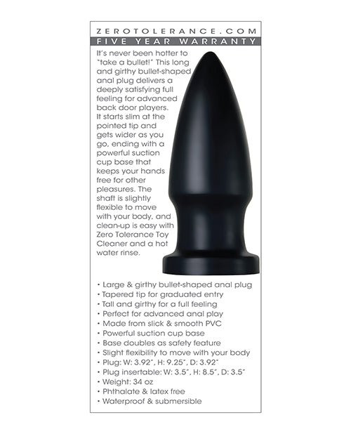 Zero Tolerance Titan - Plug Anal Negro Product Image.